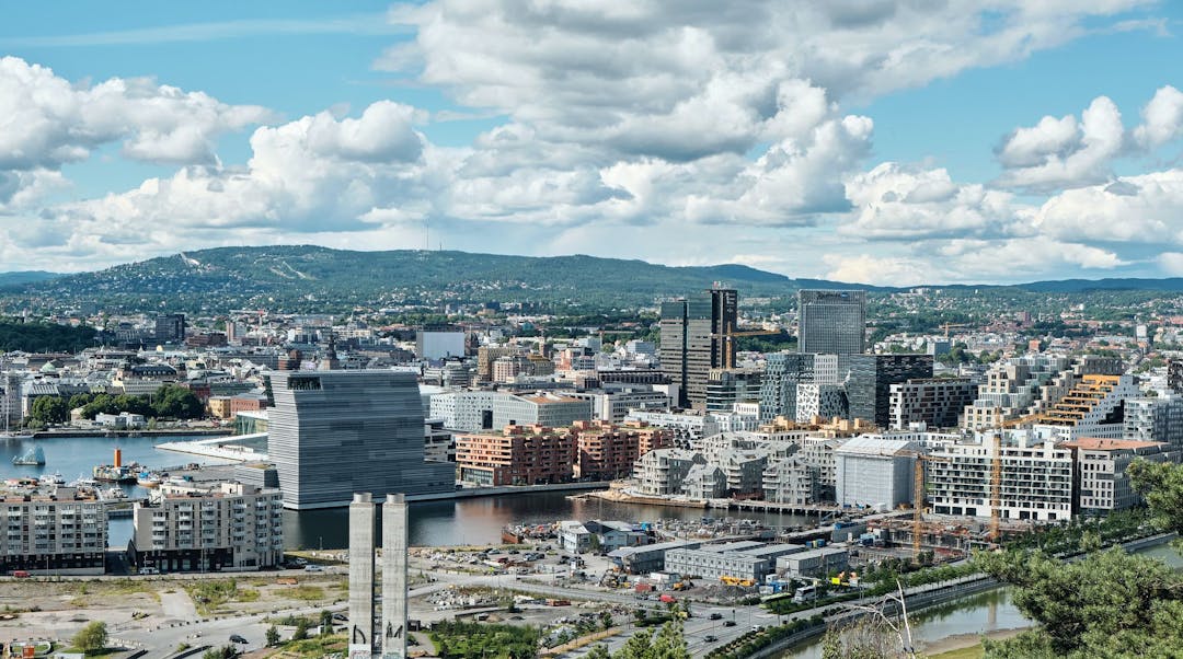Aerial view of Oslo, Norway